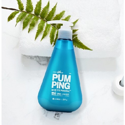 ProtoClinical k-beauty PERIOE PUMPING TOOTHPASTE SPEARMINT 285g(PLAQUE CARE) single pump toothpaste bottle with spearmint label details on a clean white background