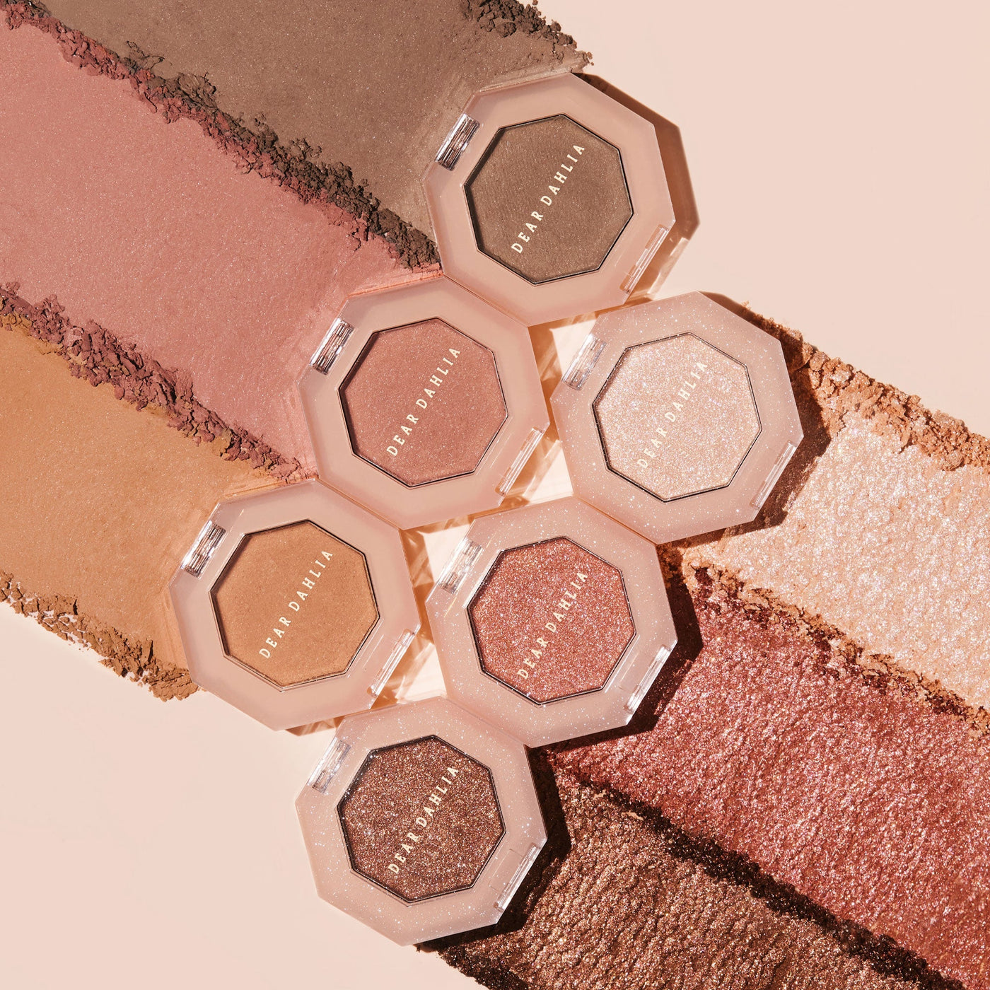 ProtoClinical k-beauty neutral eyeshadow close-up in warm beige and taupe tones.