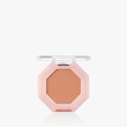 ProtoClinical k-beauty soft butter-beige beauty close-up with a centered darker vertical form on a pale blue and white background.
