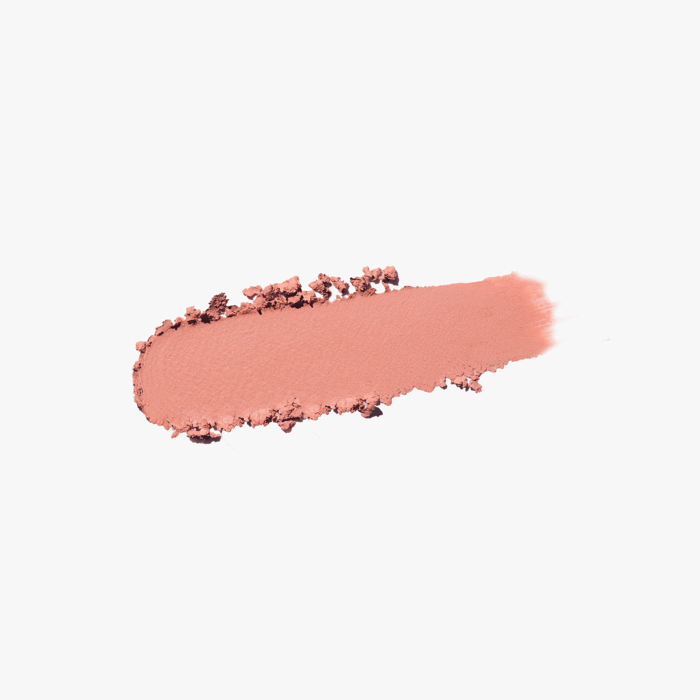 ProtoClinical k-beauty terracotta pink beauty close-up with a centered darker vertical form on a pale blue and white background.