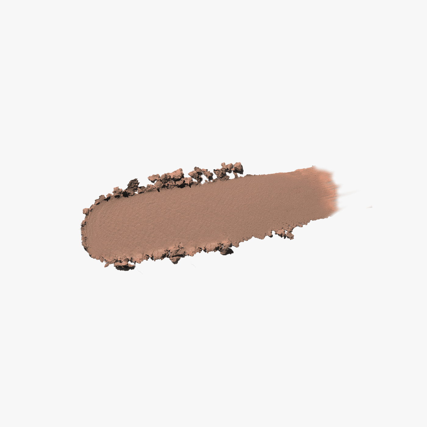 ProtoClinical k-beauty taupe brown beauty close-up with a centered darker vertical form on a pale blue and white background.