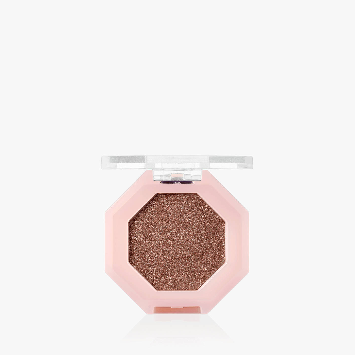 ProtoClinical k-beauty warm copper and beige beauty close-up with a centered darker vertical form on a pale blue and white background.