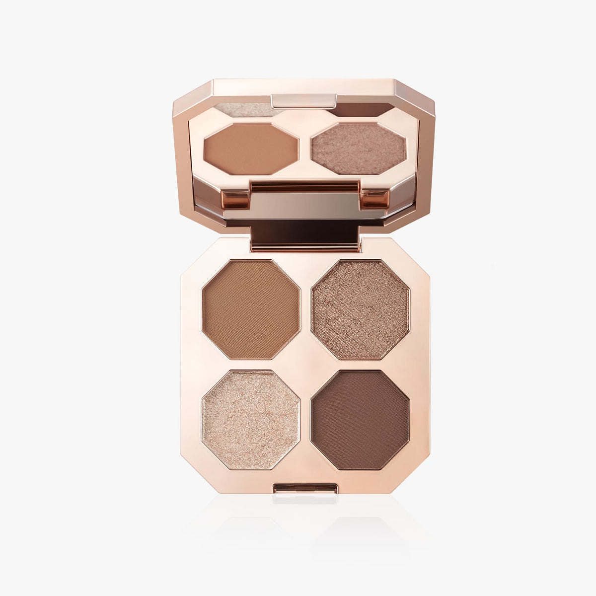 ProtoClinical k-beauty warm beige beauty graphic with a soft brown vertical silhouette and pale blue side accents on a light background.