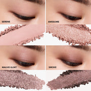 ProtoClinical k-beauty grouped beauty product packaging in warm mauve tones with a bright center highlight on a light background.