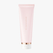 ProtoClinical k-beauty DEAR DAHLIA Heavenly Facial Cleanser pastel gradient graphic with a soft pink vertical glow and pale green side shading on a light background.