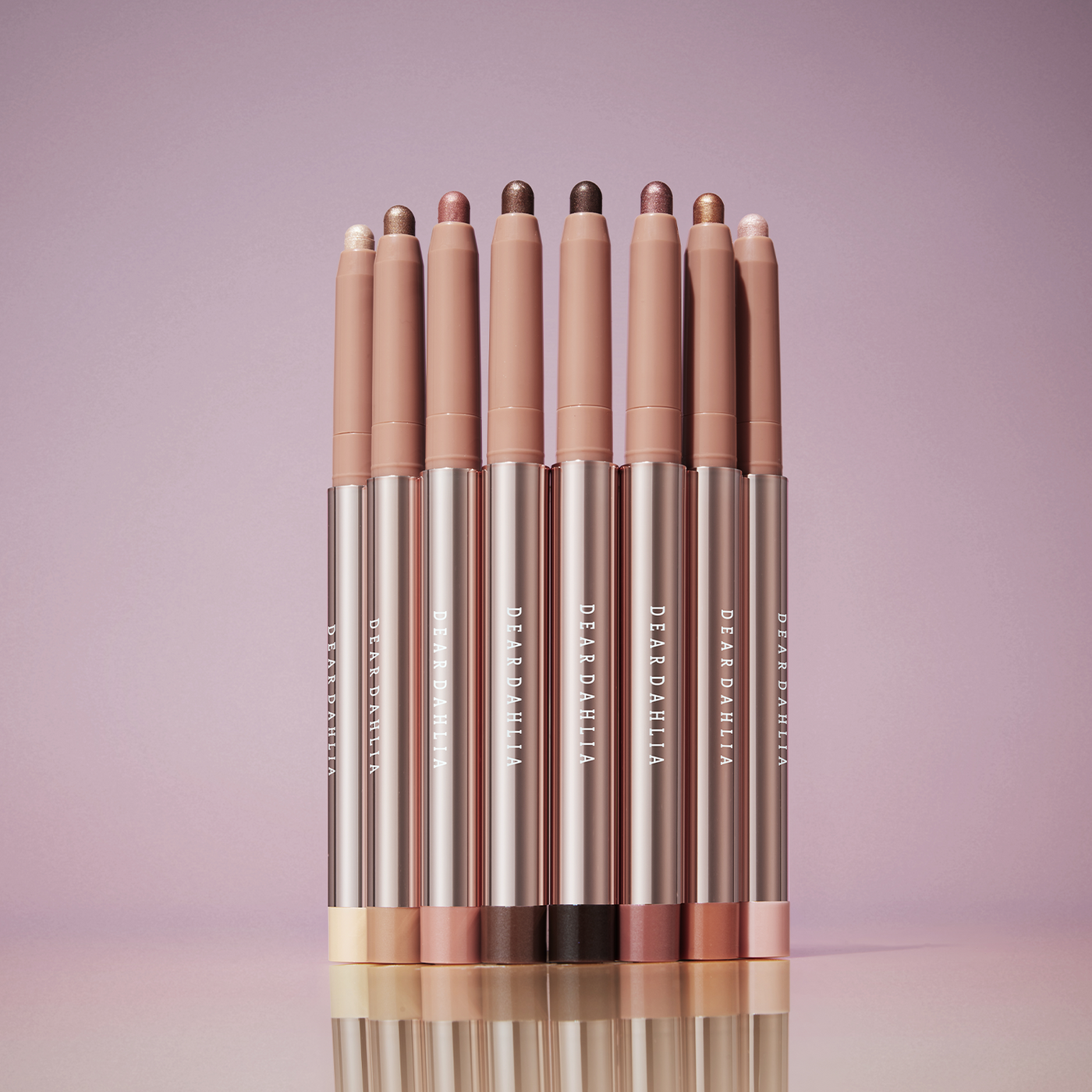 ProtoClinical k-beauty DEAR DAHLIA Perfect Designing Shadow Stick shown as a single slim shadow stick in pale beige packaging centered on a white background