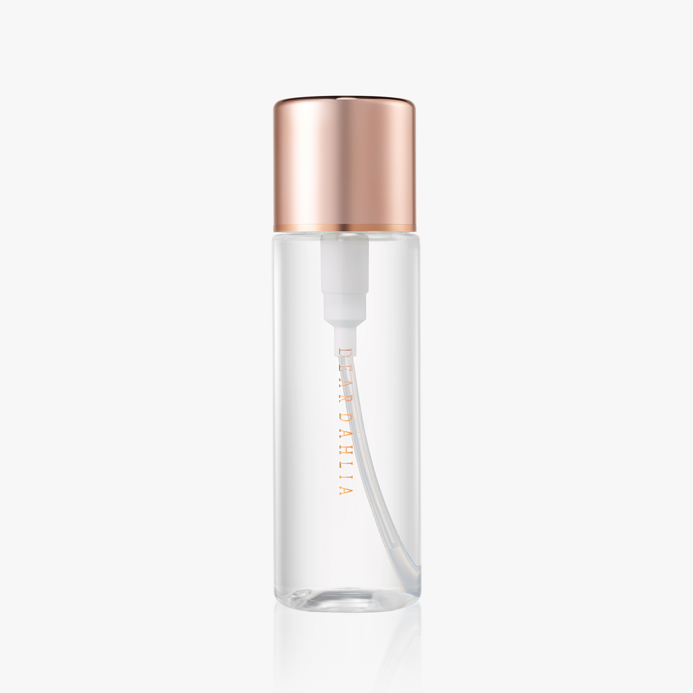 ProtoClinical k-beauty DEAR DAHLIA Skin Conditioning Micellar Cleansing Water 200ml slim rectangular product packaging silhouette with a muted taupe center panel centered on a light background