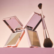 ProtoClinical k-beauty DEAR DAHLIA Skin Silhouette Contour Duo product collage in soft pink and brown tones on a light background