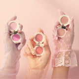 ProtoClinical k-beauty [DEAR DAHLIA] Paradise Dual Palette Blusher Duo 4g #04 Blossom Palace blusher palette packaging in soft peach and beige tones on a light background