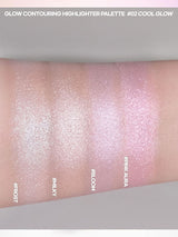 ProtoClinical k-beauty WAKEMAKE Glow Contouring Highlighter Palette 7.8g palette detail on a light background.
