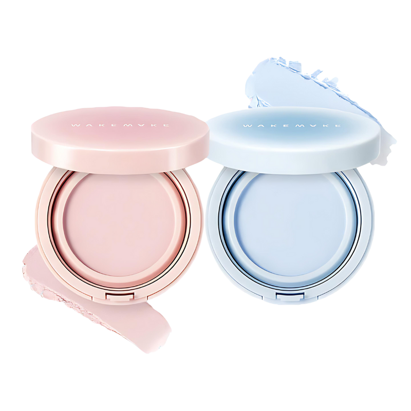 ProtoClinical k-beauty WAKEMAKE Stay Fixer Sleek Primer Balm SPF50+ PA++++ 10g single primer balm compact centered on a clean white background