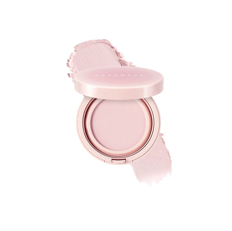 ProtoClinical k-beauty WAKEMAKE Stay Fixer Sleek Primer Balm SPF50+ PA++++ 10g single upright warm beige product package centered on a white background with pale blue side accents