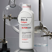 ProtoClinical k-beauty Dr.FORHAIR Bio-3 Folligen Shampoo 500ml single upright shampoo bottle centered on a light background.
