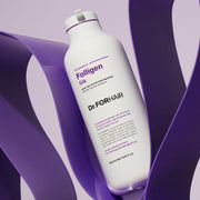 ProtoClinical k-beauty lavender beauty graphic with a bright white center band and dark purple side panels.