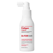 ProtoClinical k-beauty Dr.FORHAIR Folligen Tonic 120ml single upright gray tonic bottle centered on a light background.