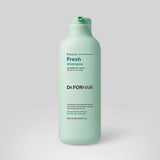 ProtoClinical k-beauty Dr.FORHAIR Phyto Fresh Shampoo 500ml single upright pale green shampoo bottle centered on a light background.