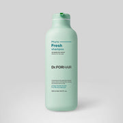ProtoClinical k-beauty Dr.FORHAIR Phyto Fresh Shampoo 500ml single upright pale green shampoo bottle centered on a light background.