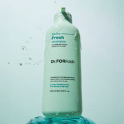 ProtoClinical k-beauty Dr.FORHAIR Phyto Fresh Shampoo 500ml single upright shampoo bottle centered on a light background.