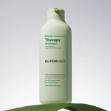 ProtoClinical k-beauty Dr.FORHAIR Phyto Therapy Shampoo 500ml single upright shampoo bottle centered on a light background.