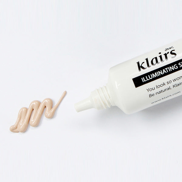 ProtoClinical k-beauty KLAIRS Illuminating Supple Blemish Cream 40g skincare concept graphic on a pale background.