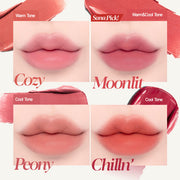 ProtoClinical k-beauty espoir Couture Lip Tint Blur Velvet 5.5g single frosted square lip tint tube with a cream cap and visible tint centered on a white background