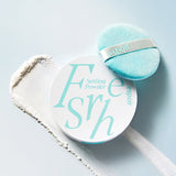 espoir Fresh Setting Powder 9g by ProtoClinical shown in a pale blue product detail graphic for a k-beauty setting powder.