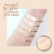 espoir Pro Taillor Be Glow Cushion New Class SPF42 PA++ 13gx2 by ProtoClinical shown as a k-beauty cushion product graphic on a light background.