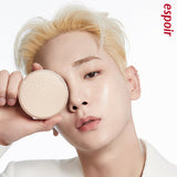 ProtoClinical k-beauty espoir Pro Tailor Be Natural Cushion with Refill SPF50 PA++++ product graphic on a light background.