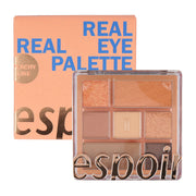 ProtoClinical k-beauty espoir Real Eye Palette square eyeshadow palette detail graphic on a light background