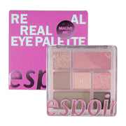ProtoClinical k-beauty espoir Real Eye Palette square eyeshadow palette detail graphic on a light background