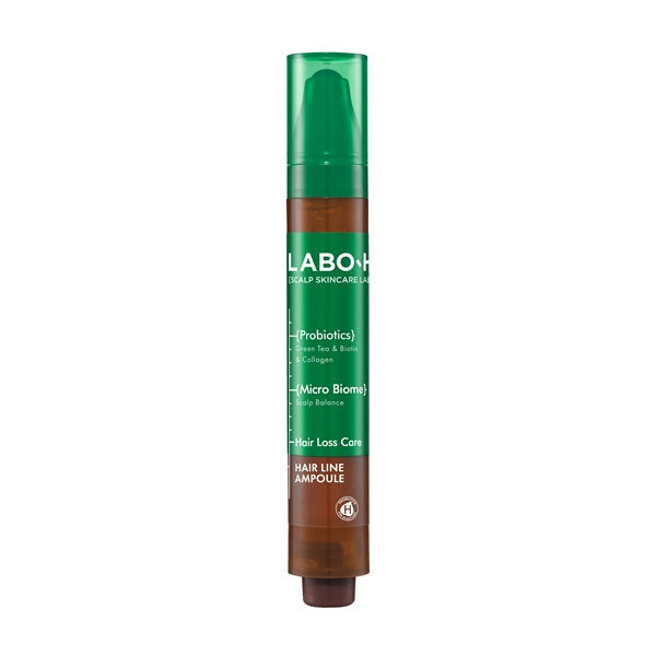 ProtoClinical k-beauty LABO-H Scalp Strengthening Clinic Hair Line Ampoule Hair Loss Care 15ML shown as a single front-facing hair ampoule package with clinic-style labeling on a white background
