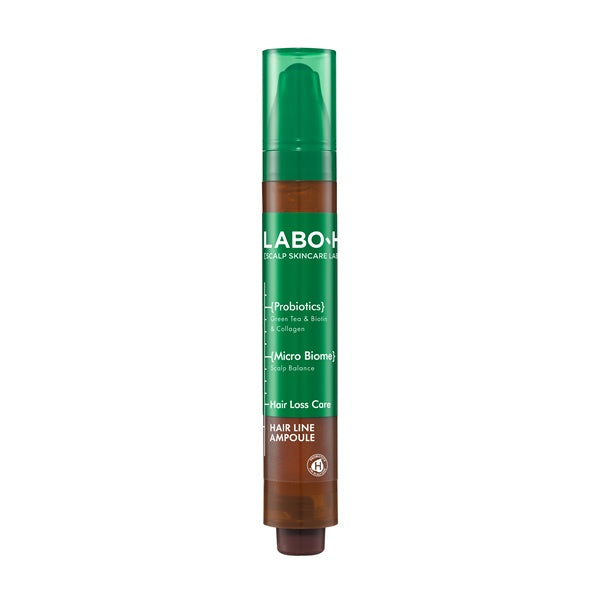 ProtoClinical k-beauty LABO-H Scalp Strengthening Clinic Hair Line Ampoule Hair Loss Care 15ML shown as a single front-facing hair ampoule package with clinic-style labeling on a white background