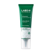 ProtoClinical k-beauty LABO-H Scalp Strengthening Clinic Scaler Hair Loss Care 208g front-facing green and white scalp scaler tube with a clear cap on a clean white background