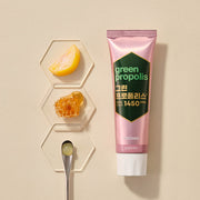 ProtoClinical k-beauty MEDIAN Green-Propolis Toothpaste Fresh Peach 100g*3 boxed toothpaste packaging with fresh peach accents on a clean white background