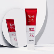 ProtoClinical k-beauty MEDIAN Gum Science Toothpaste Strong Mint 120g*3 in front-facing toothpaste box packaging as a centered packshot on a clean white background