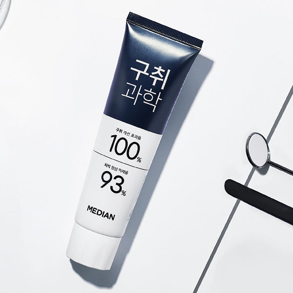 ProtoClinical k-beauty MEDIAN Halitosis Science Toothpaste Freezing cool Mint 120g*3 boxed toothpaste multipack in a centered studio packshot on a clean white background