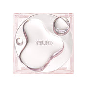 ProtoClinical k-beauty CLIO Kill Cover High Glow Cushion Set (+Refill) with two upright cushion-packaging items in cool gray tones on a light background