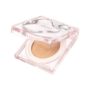 ProtoClinical k-beauty CLIO Kill Cover High Glow Cushion Set (+Refill) cushion packaging in soft pink and beige tones on a light background