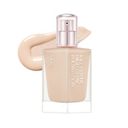 ProtoClinical k-beauty CLIO KILL COVER HIGH GLOW FOUNDATION 38g single upright foundation bottle centered on a white background with soft blue side accents