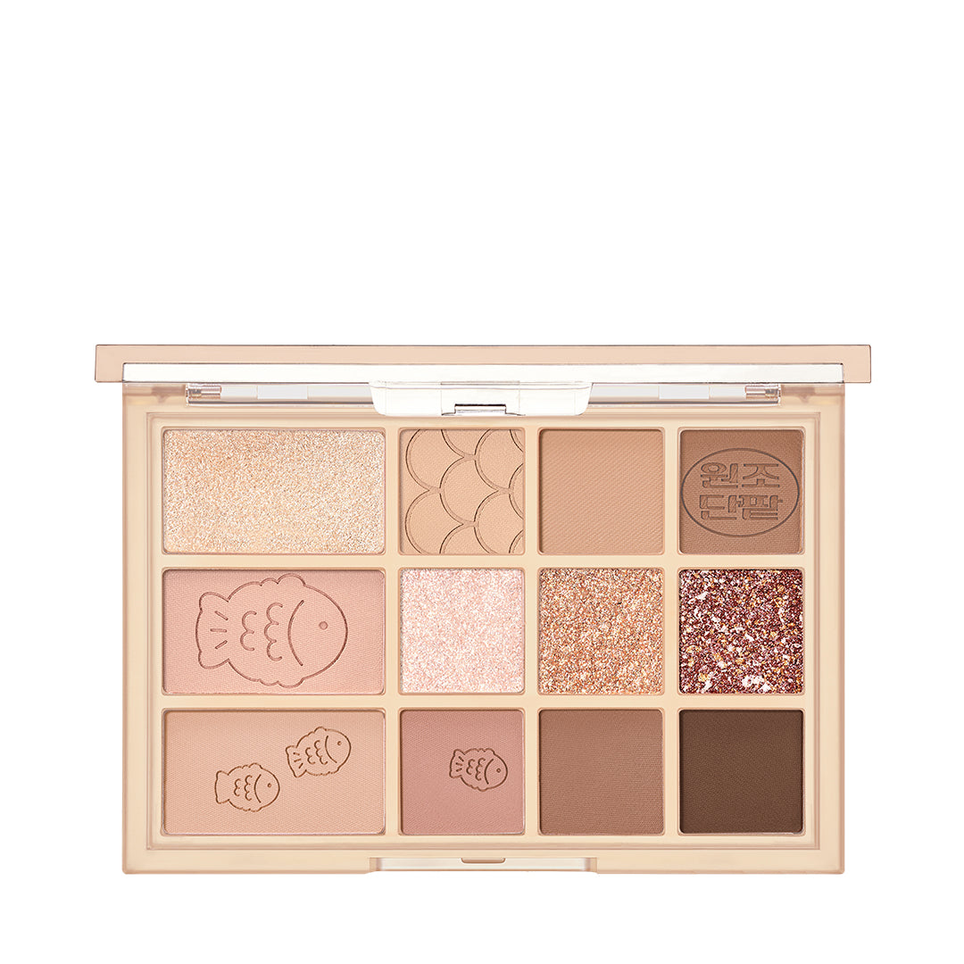 ProtoClinical k-beauty warm rose and beige beauty graphic with pale mint accents on a light background.