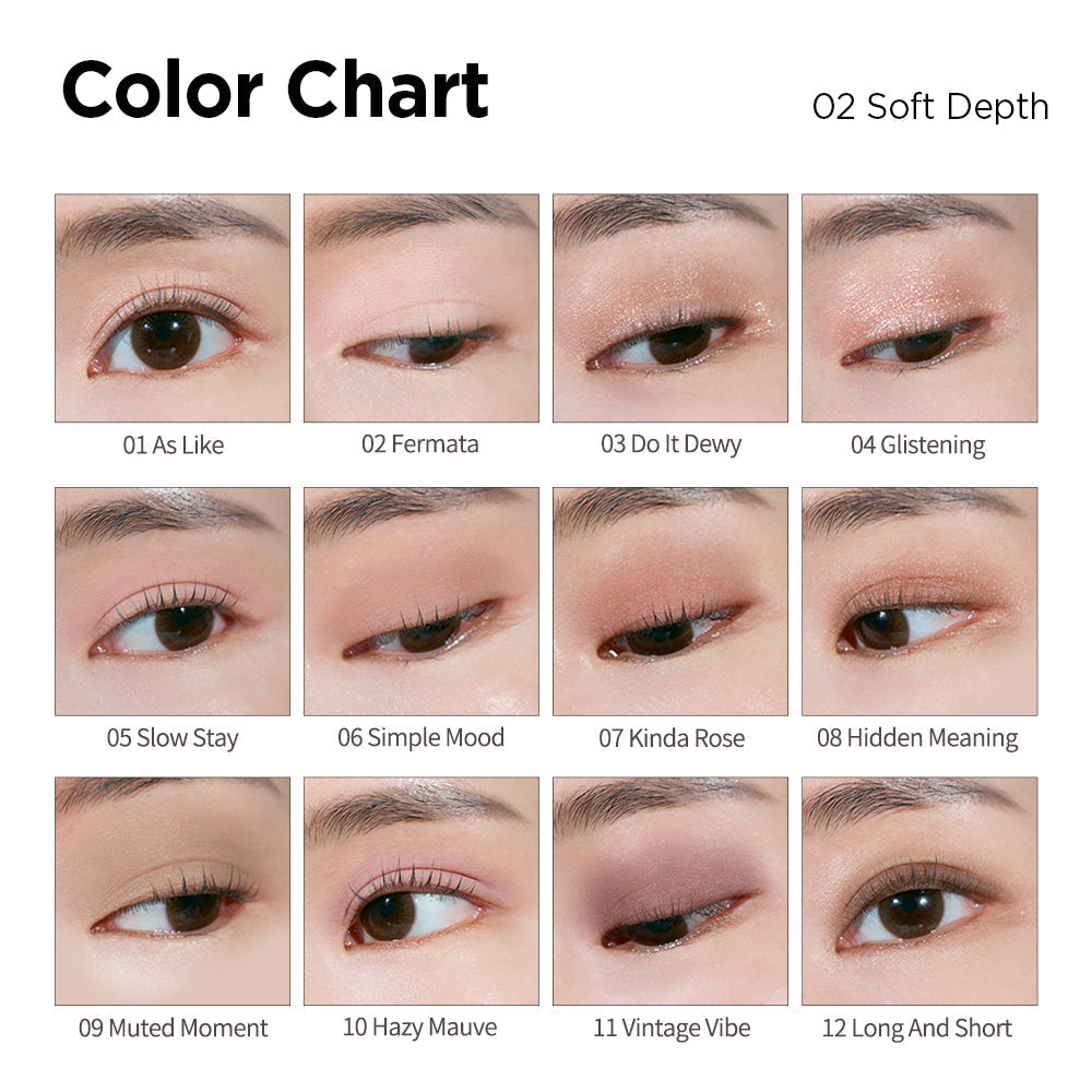 ProtoClinical k-beauty rose and taupe beauty color grid on a light background.