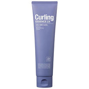 ProtoClinical k-beauty [mise en scene] Curling Essence 2X Volume Curl 150ml single deep lavender slim package centered upright on a pale background with mint side accents