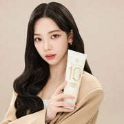 ProtoClinical k-beauty [mise en scene] Salon10 Protein Treatment (for damaged hair) 250ml two beige protein treatment packages side by side on a warm beige background