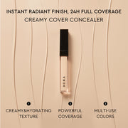 ProtoClinical k-beauty HERA Creamy Cover Concealer 7.5g 13N1 PORCELAIN concealer card visual on a light background.