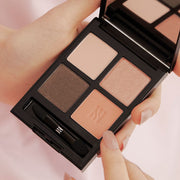 ProtoClinical k-beauty HERA Quad Eye Color 10.5g 01 CLASSY CORAL close-up of a coral eye shadow palette on a light background.