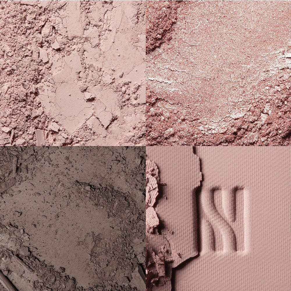 ProtoClinical k-beauty HERA Quad Eye Color 10.5g 02 DELICATE ROSE open eye shadow palette on a light background.