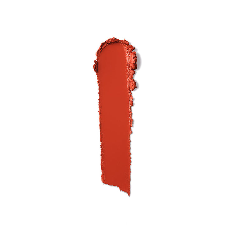 ProtoClinical k-beauty HERA Rouge Classy 3.5g coral-red lipstick silhouette with pale aqua side bands on a light background.