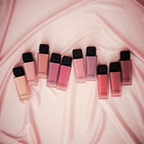 ProtoClinical k-beauty HERA Sensual Powder Matte Liquid 5g horizontal mauve and pink makeup bands on a light background.