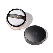 ProtoClinical k-beauty HERA Soft Finish Loose Powder 15g open compact visual on a soft beige background.