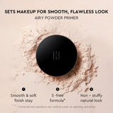 ProtoClinical k-beauty HERA Soft Finish Loose Powder 15g close-up of loose powder in a round compact on a soft beige background.